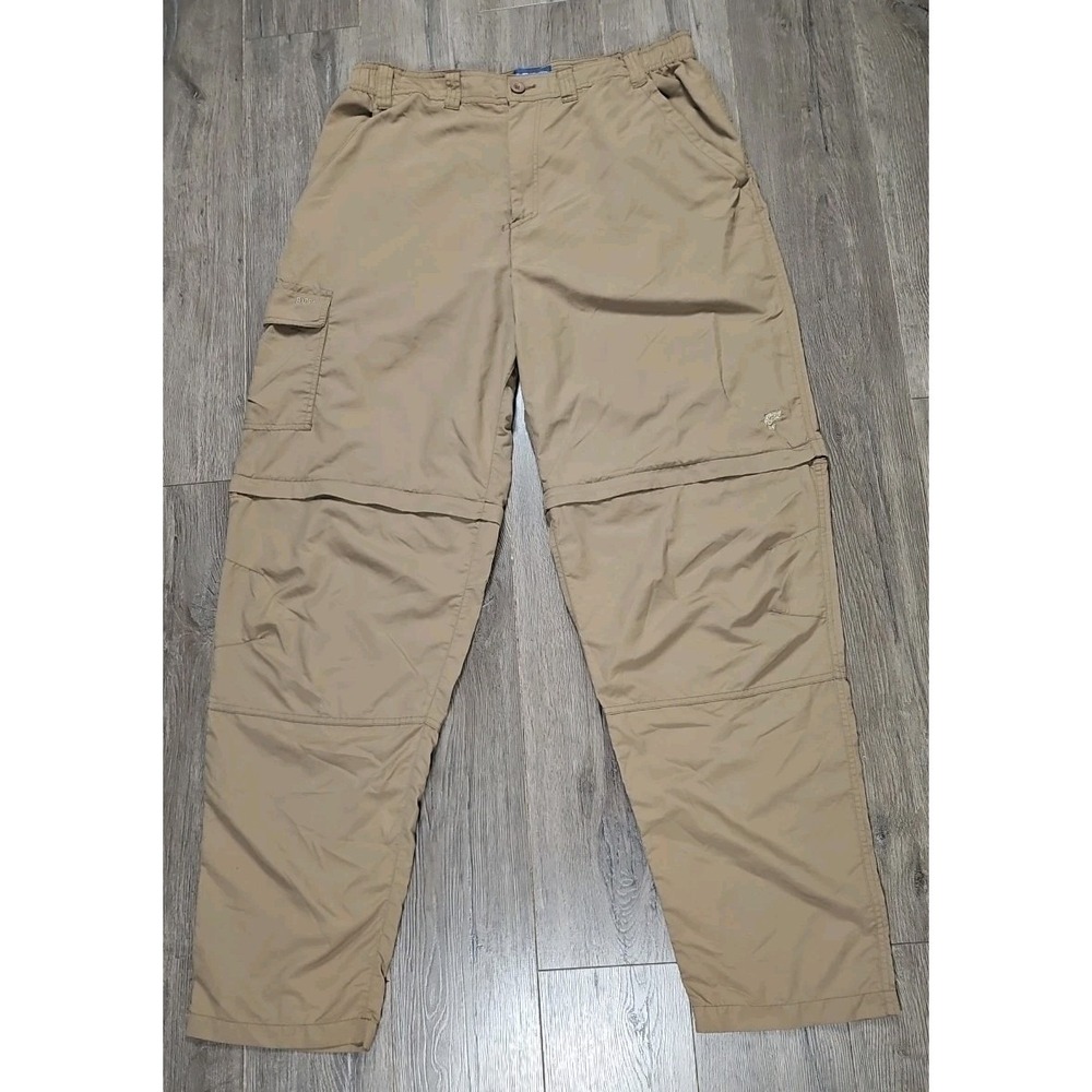 BASS COMPETITION Men XL Lightweight Olive Lotuskin Pants/zip off Shorts 1355